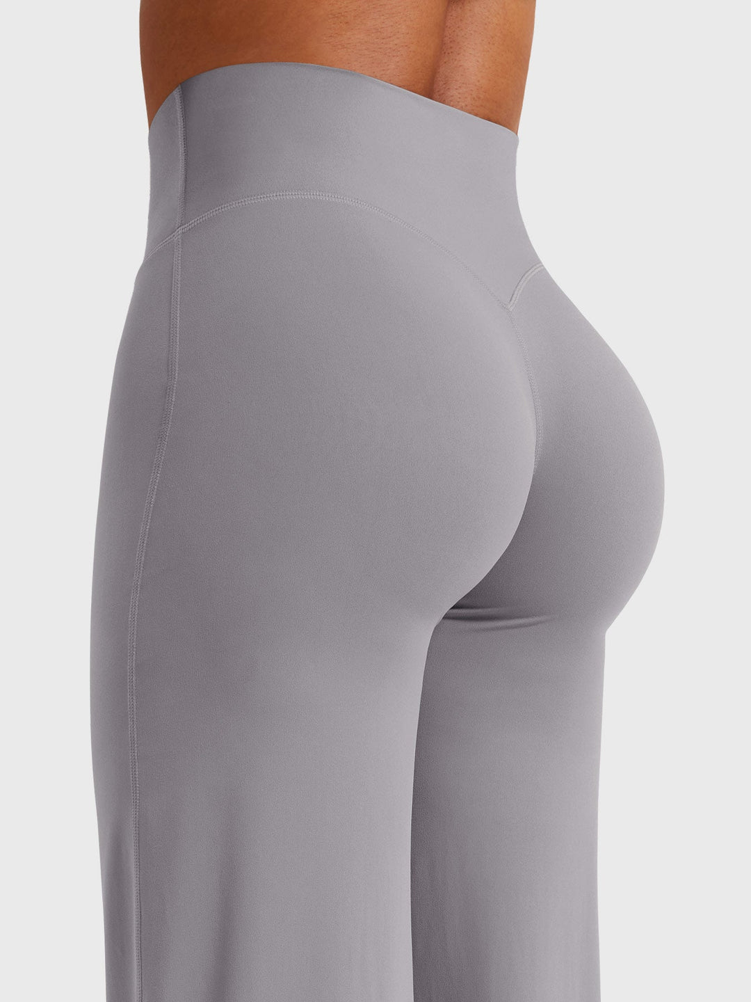 Pantalon de yoga femme en coton taille haute jambe large pour l’automne coupe fluide