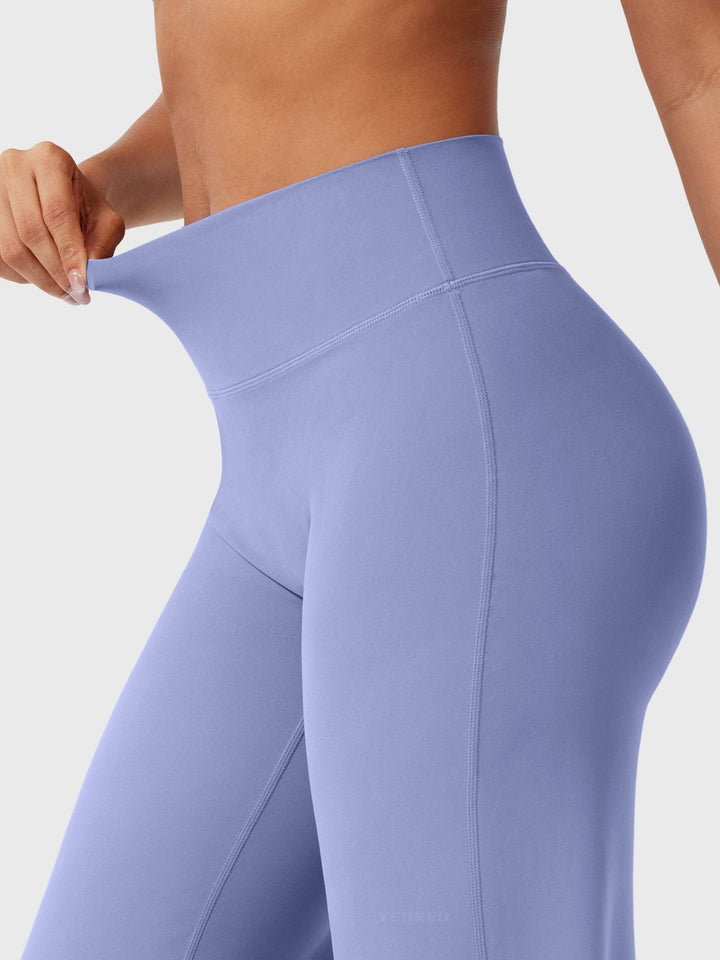 Pantalon de yoga femme en coton taille haute jambe large pour l’automne coupe fluide