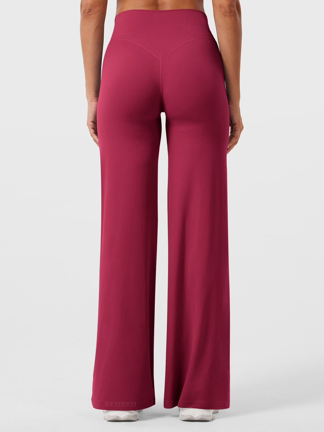 Pantalon de yoga femme en coton taille haute jambe large pour l’automne coupe fluide