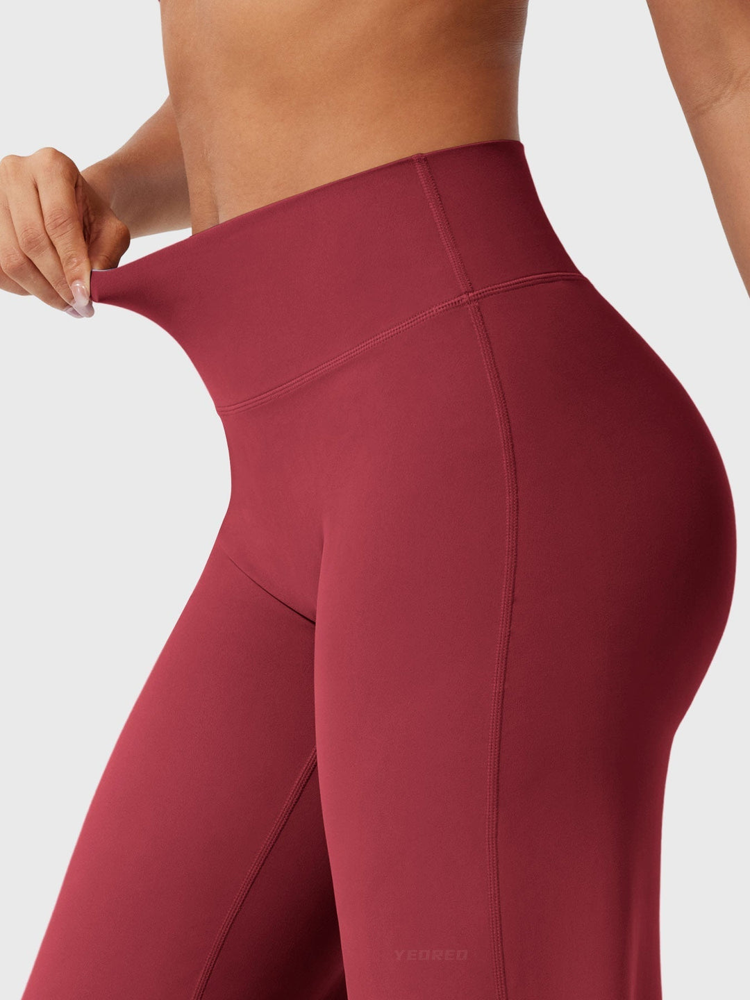 Pantalon de yoga femme en coton taille haute jambe large pour l’automne coupe fluide