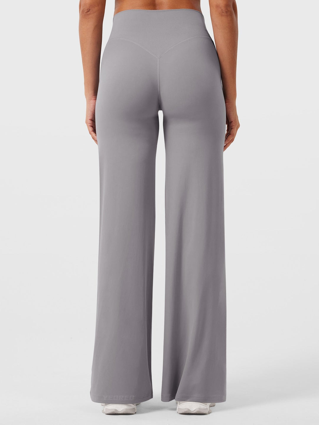 Pantalon de yoga femme en coton taille haute jambe large pour l’automne coupe fluide