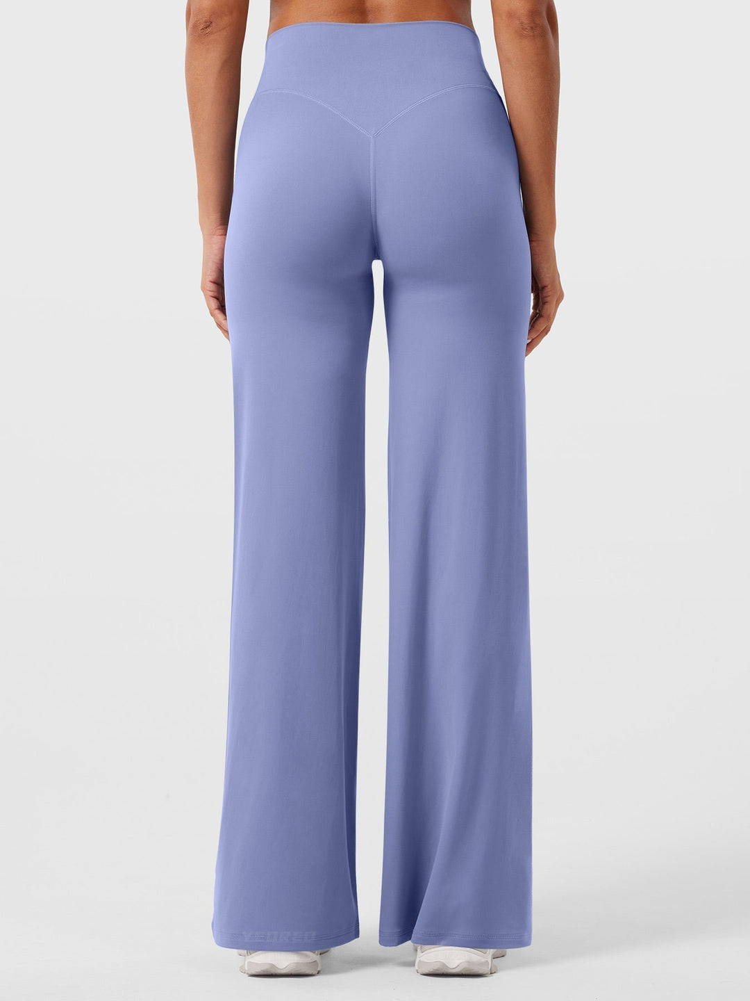 Pantalon de yoga femme en coton taille haute jambe large pour l’automne coupe fluide