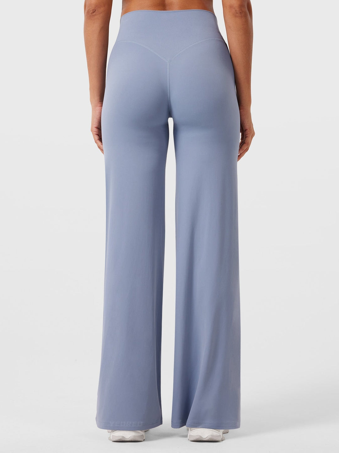 Pantalon de yoga femme en coton taille haute jambe large pour l’automne coupe fluide