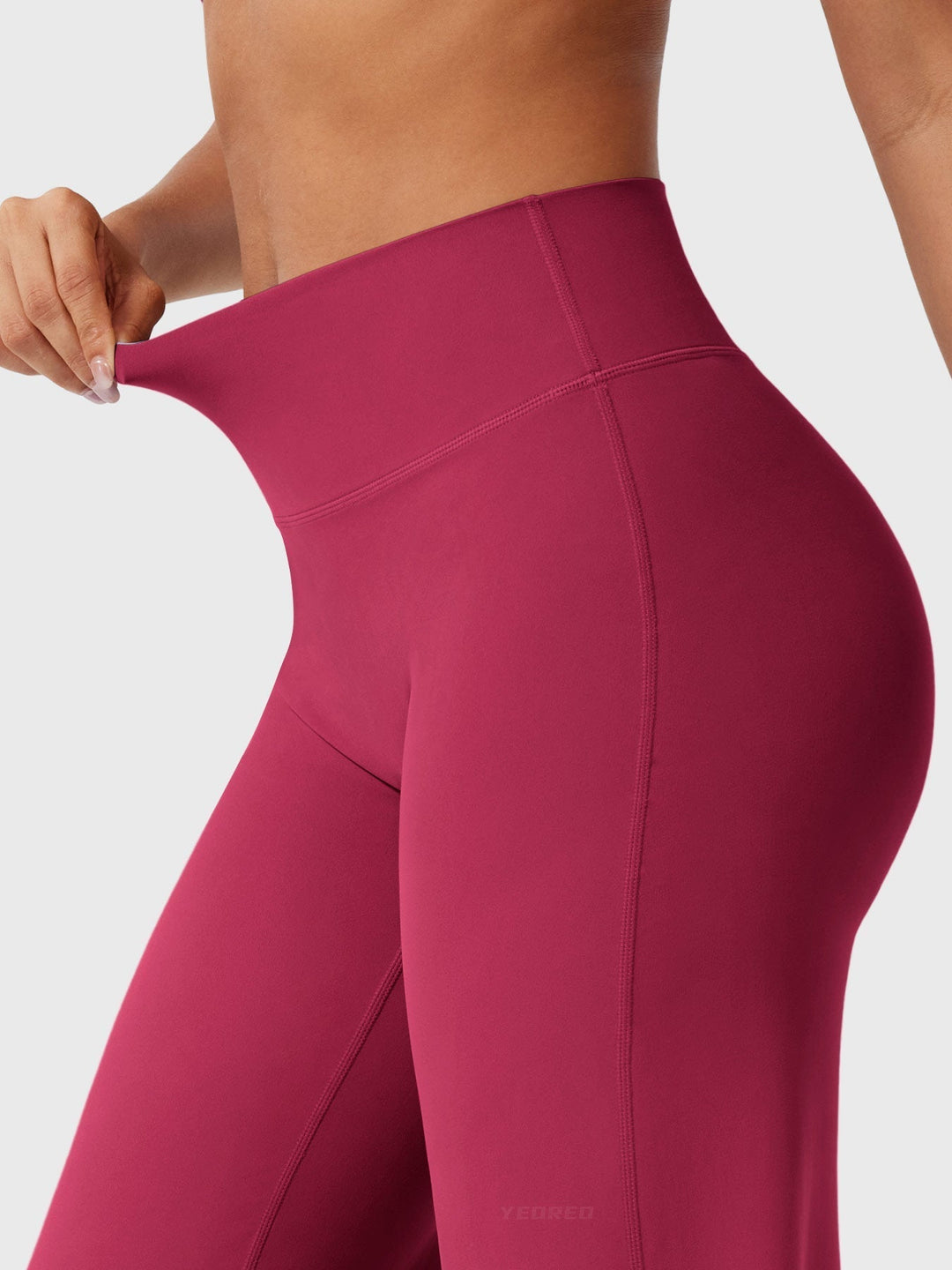 Pantalon de yoga femme en coton taille haute jambe large pour l’automne coupe fluide